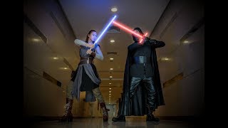 Star Wars The Last Jedi  Kylo Ren vs Rey  By Xcoser [upl. by Atorod90]