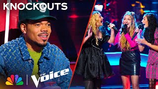 Sister Trio Sorelle Sings The Jacksons quotBlame It On the Boogiequot  The Voice Knockouts  NBC [upl. by Melvin]