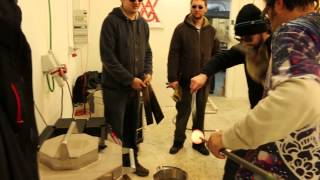 GlassBlowers in action  pulling glass canes  Smokinggear VIDEO [upl. by Davide]