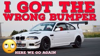 E46 sedan vs coupe M3 replica bumperscanard install [upl. by Acissey]