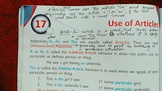 Articles and their use  English Grammar  Class 7th6th of JKBOSE  Part 1 [upl. by Ardith]