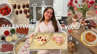 Galentines 🩷 homemade pizza chocolate covered strawberries [upl. by Voleta]