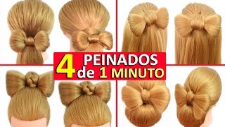 4 Peinados con Lazo Casuales con Trenzas Faciles y Rapidos  Peinopolis [upl. by Loughlin610]