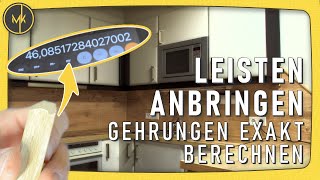 Leisten auf Laminat anbringen  Winkel exakt berechnen [upl. by Ennaisoj363]