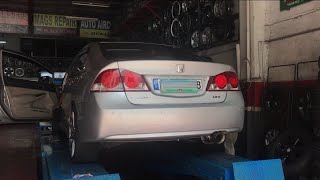 Chambered Muffler Sound Test with and without resonator Honda Civic FD 18 AT [upl. by Declan657]