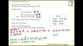 IGCSE Edexcel Jan 2022 1H q4 Maths higher tier past paper [upl. by Phionna181]