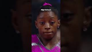 Did you recognize her in Elementary School🤔🐐 gymnastics simonebiles vault transformation [upl. by Genni613]