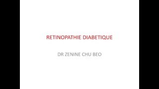 OPHTALMOLOGIE RETINOPATHIE DIABETIQUE [upl. by Enilesoj12]