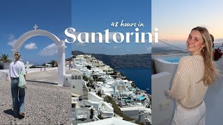 48 HOURS IN SANTORINI  TRAVEL VLOG  my DREAM hotel exploring Oia amp 27th bday celebrations [upl. by Staffard]