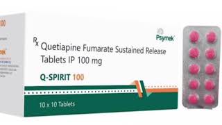 Q SPIRIT 100 Tablets Quetiapine Fumarate Sustained Release Tablets IP 100 mg [upl. by Enrobyalc]