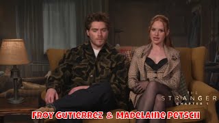 Madelaine Petsch amp Froy Gutierrez talk about The Strangers Chapter 1 horror tropes amp next chapters [upl. by Carmon768]