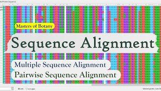 Bioinformatics  Sequence Alignment Pairwise and Multiple Sequence Alignment [upl. by Marve]