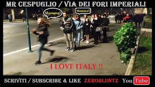 Mr Cespuglio  Bushman Prank  Via Dei Fori Imperiali  Between Colosseo amp Piazza Venezia ITALY [upl. by Wilber313]