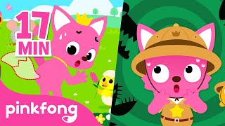 Find Pinkfongs Tail  More  Animal Songs Compilation by Pinkfong Ninimo  Pinkfong for Kids [upl. by Key832]