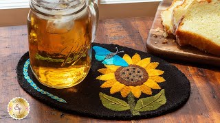 Wooly Mug Mat Series  August  a Shabby Fabrics Tutorial [upl. by Ogu]