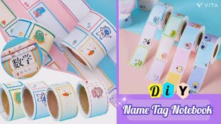 How to make Name Tag Sticker at homeDIY Name Tag Stickers CreativityofRicha [upl. by Lisab]