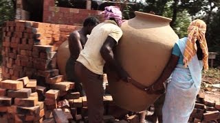 Making of big clay pots  Heating Process  Mankalam making Part 1  Jeevanam [upl. by Anella]