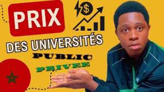 Les prix des Universités Publiques et Privées au Maroc  plus conseils gratuits 🥰 [upl. by Ujawernalo]