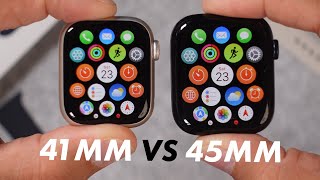 Apple Watch Series 9 Größenvergleich 45mm vs 41mm [upl. by Vita]