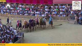 PALIO SIENA 4 LUGLIO 2024 LE MOSSE FALSE [upl. by Merrily]