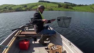 Llyn Clywedog Wales May 2023 Trout Fly Fishing [upl. by Aerdnna904]