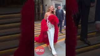 Blake Lively Seen Leaving The Corinthia Hotel And heading To Her Premiere In London [upl. by Aicrag]