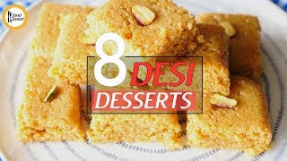 8 Desi Dessert Recipes By Food Fusion [upl. by Lamahj962]