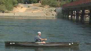 On the American River ahead of the Great American Triathlon [upl. by Profant]