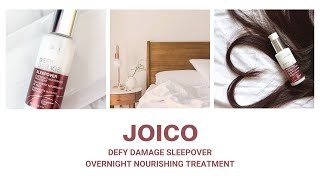 Joico Defy Damage Sleepover  Hair Care  Product Demo Review [upl. by Willet]