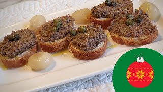 Crostini toscani con fegatini I Crostini neri della tradizione [upl. by Yadnus]