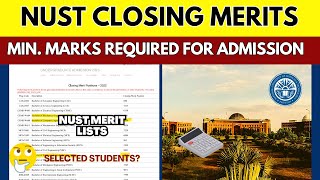 NUST Closing Aggregate Positions Required for UG Admissions  Minimum Marks NET Merit Lists 2024 [upl. by Rance]