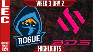 RGE vs BDS Highlights  LEC Winter 2024 Week 3 Day 2  Rogue vs Team BDS [upl. by Leasa]