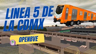 Openbve  Pantitlan Línea 5 del metro de la CDMX [upl. by Ronoc676]