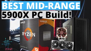 Best MidRange Ryzen 9 5900x Gaming PC Build Under 1550 Radeon RX 7800 XT  Noctua NHU9S [upl. by Pontone]