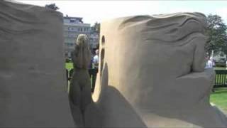 20080817 Internationales Sandskulpturen Festival 2008 International Sand Sculpture [upl. by Merrel]