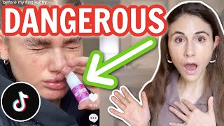 DERMATOLOGIST REACTS TO TIKTOK TANNING NASAL SPRAY DrDrayzday [upl. by Jenks]