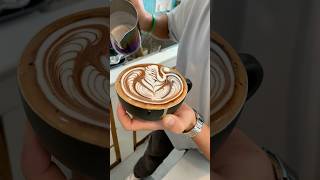 Swan song latteeart coffeeart coffee latteartbasic coffeedecoration latteartbasic barista [upl. by Ronalda]