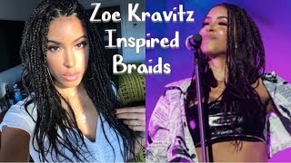 Zoe Kravitz Inspired BRAIDS  Curly Culture [upl. by Diarmid]