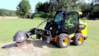 JCB Skid Steer Stump Grinder Attachment [upl. by Teyut821]