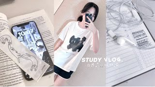 STUDY VLOG studying for 4 exams cramming  study cafes planning [upl. by Nnaeirelav]