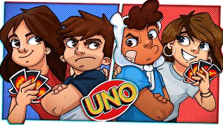 THE REMATCH OF THE CENTURY Couple Vs Couple  Uno Funny Moments [upl. by Sinnard]