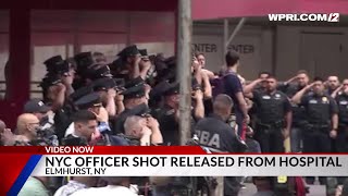 Video Now Officer shot released from hospital [upl. by Sill]