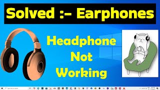 Fix Earphones Headphone Not Working On Windows 10 and 11 gyansection [upl. by Ahseret]