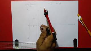 Hyperbola by Foci directrix method using drafter [upl. by Malaspina211]