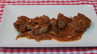 Cómo hacer higados de pollo con tomate y cebolla [upl. by Gale992]