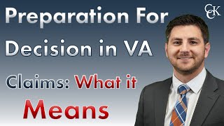 Preparation for Decision in VA Claims What It Means [upl. by Ainek586]