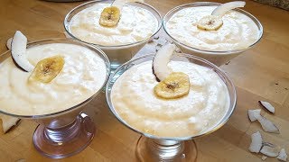 Banana Coconut Cream Dessert  Recipe [upl. by Nehemiah758]