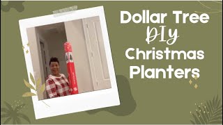 Dollar Tree DIY Christmas Tree Planters [upl. by Matt]