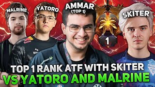 TOP 1 RANK AMMARTHEF picked HUSKAR MID with SKITER vs YATORO and MALRINE in 12600 AVERAGE MMR [upl. by Avie]