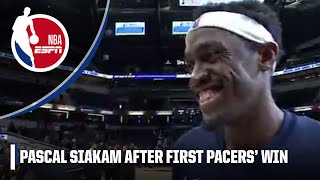 Pascal Siakam on his FIRST WIN as an Indiana Pacer I REALLY LOVE THIS TEAM  NBA on ESPN [upl. by Ellenrad696]